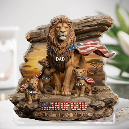 Man Of God - Personalized Acrylic Plaque GAPJS10061