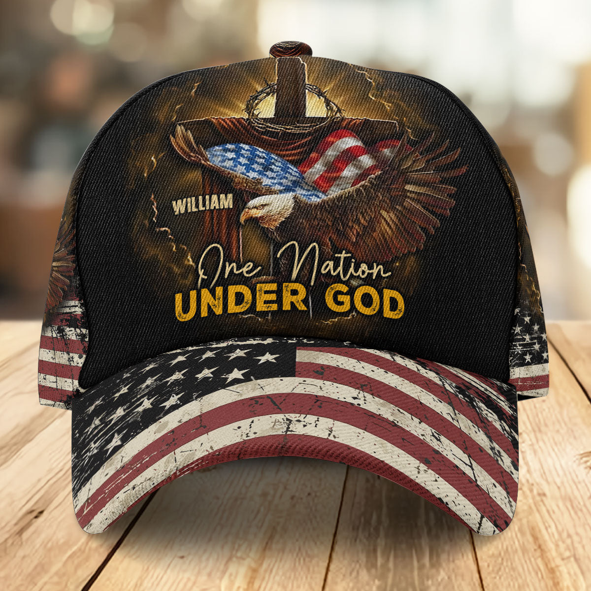 One Nation Under God - Personalized Classic Cap