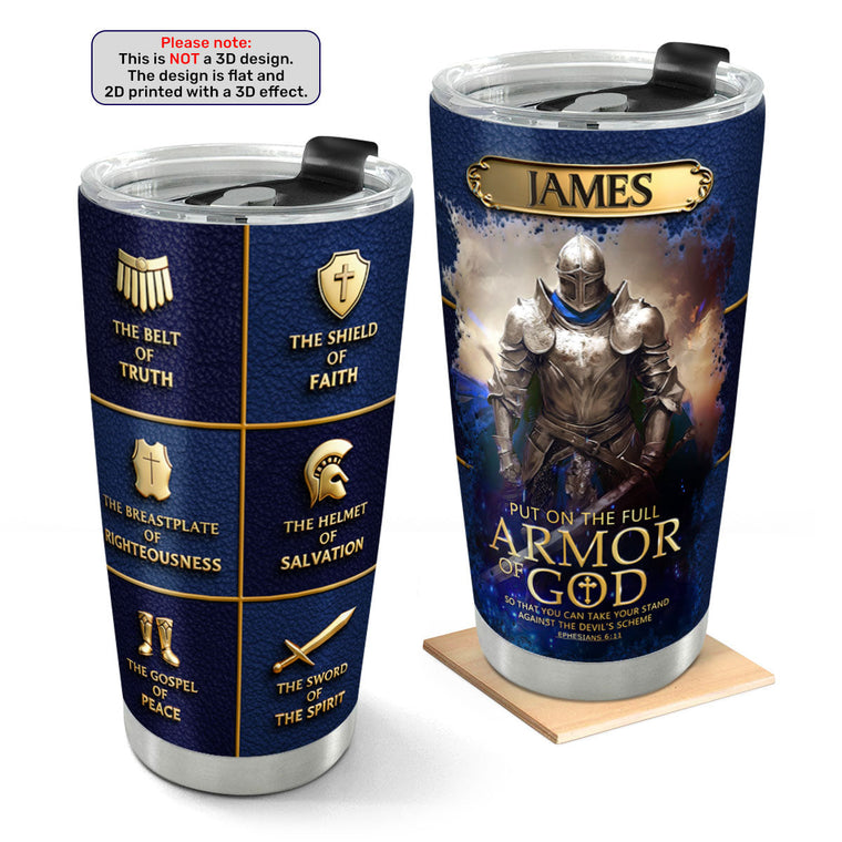Armor Of God - Personalized Stainless Steel Tumbler 20oz