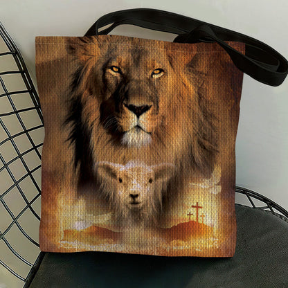 Lion and Lamb - Inspirational Christian Faith Tote Bag GTTJS10209