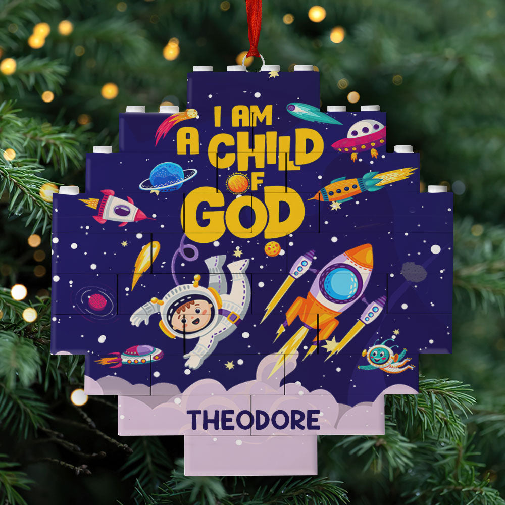 I Am A Child Of God - Personalized Circle Ornament GOJS10165