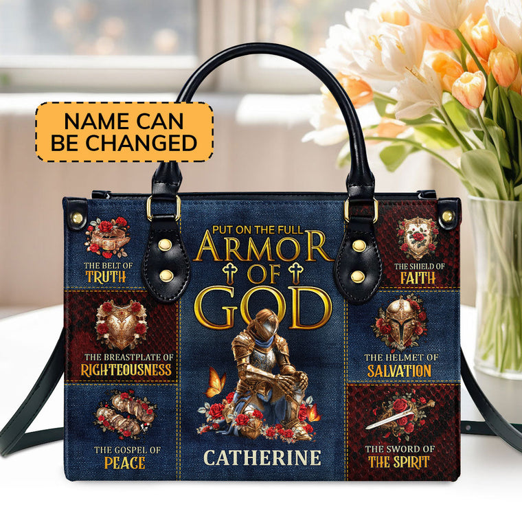 Armor Of God - Personalized Leather Handbag - Gift for Women GMJSLB200033