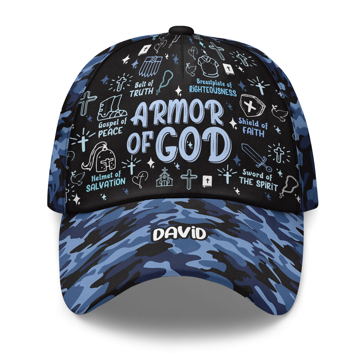 Armor Of God - Personalized Classic Cap Camo Christian Inspirational