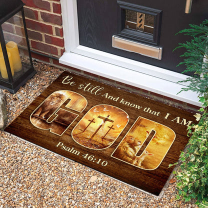 Be Still And Know That I Am God - Inspirational Doormat GDMJS10087