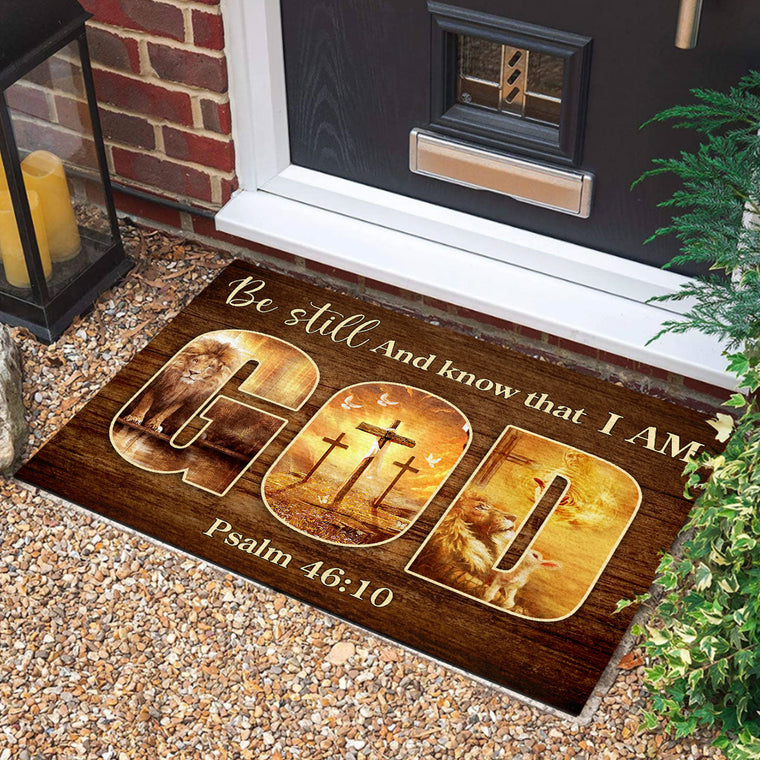 Be Still And Know That I Am God - Inspirational Doormat GDMJS10087