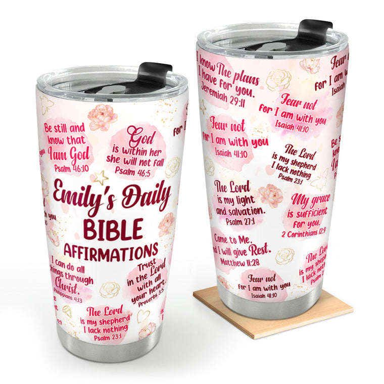 Faith-Inspired Gift for Women - Personalized Stainless Steel Tumbler