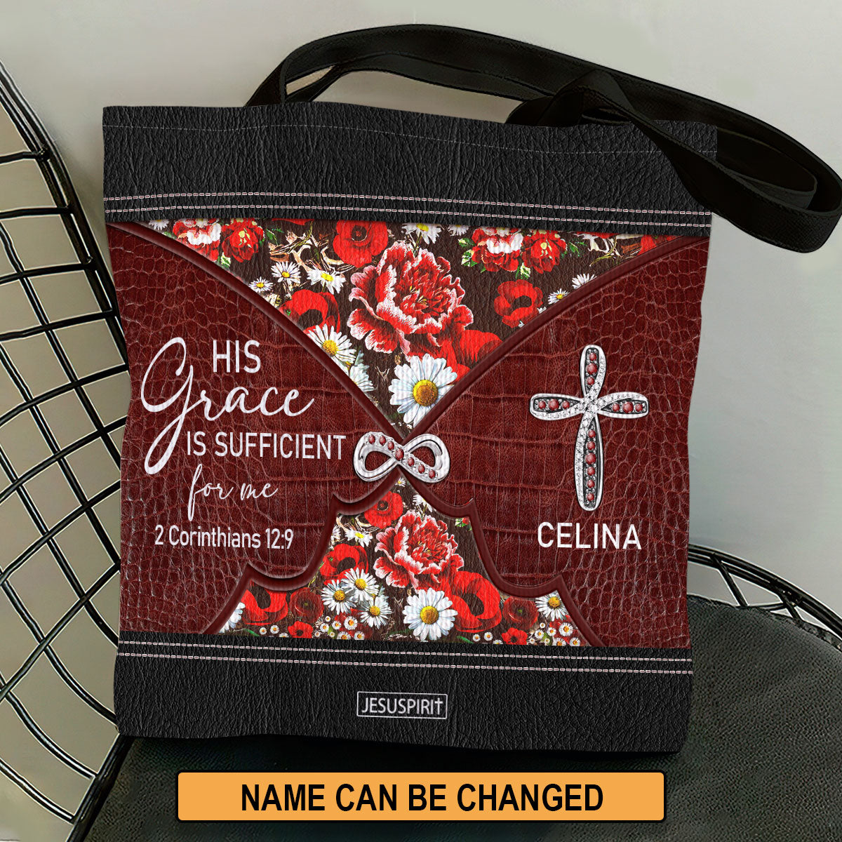 His Grace Is Sufficient For Me - Personalized Tote Bag GTTJS10106