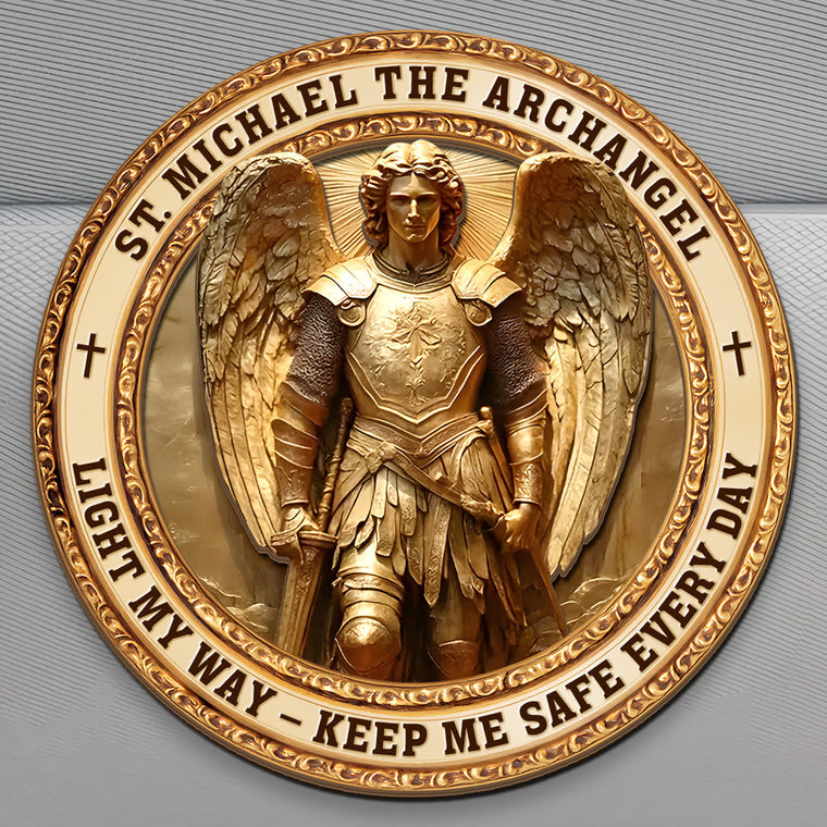 Archangel Michael Guardian - Personalized Car Visor Clip