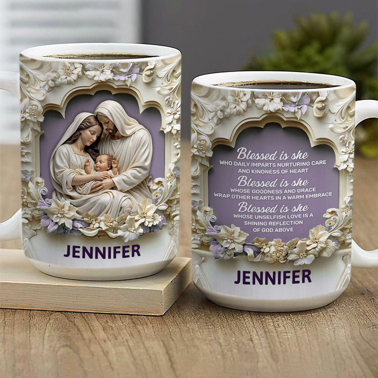 Blessed Is She - Personalized Ceramic Mug