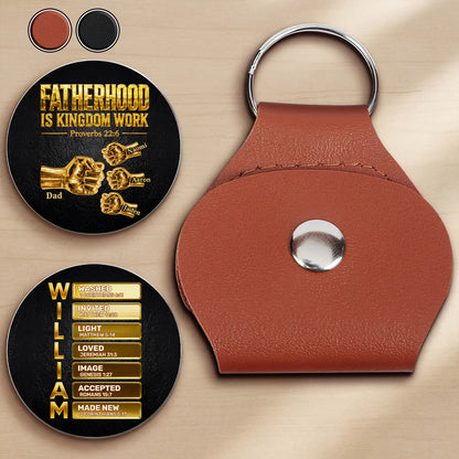 Fatherhood Is Kingdom Work - Personalized Pocket Hug