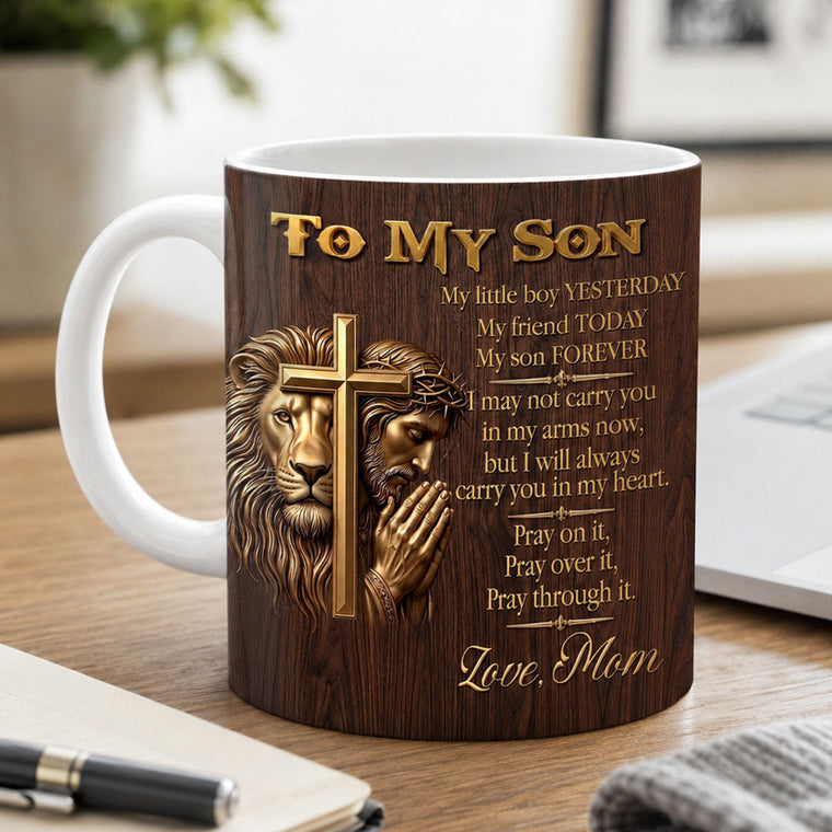 Christian Faith - Personalized Ceramic Coffee Mug for Son