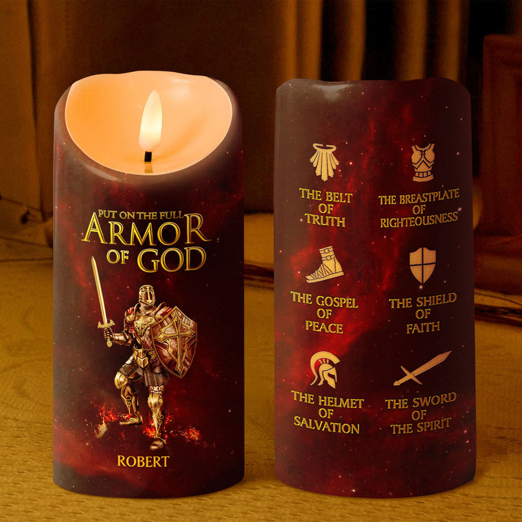 Armor Of God - Personalized Flameless LED Candle