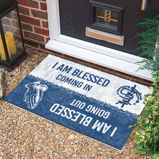 I Am Blessed Coming In - Inspirational Faith Doormat GDMJS10077