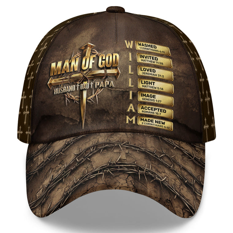 Man Of God - Personalized Classic Cap - Christian Apparel