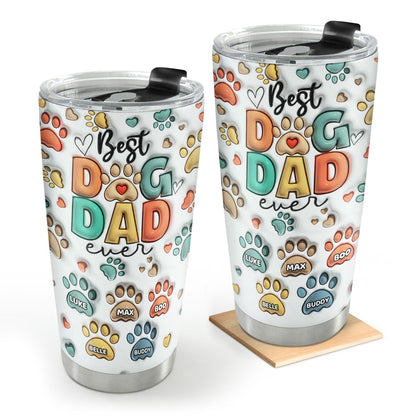Best Dog Dad Ever - Personalized Stainless Steel Tumbler