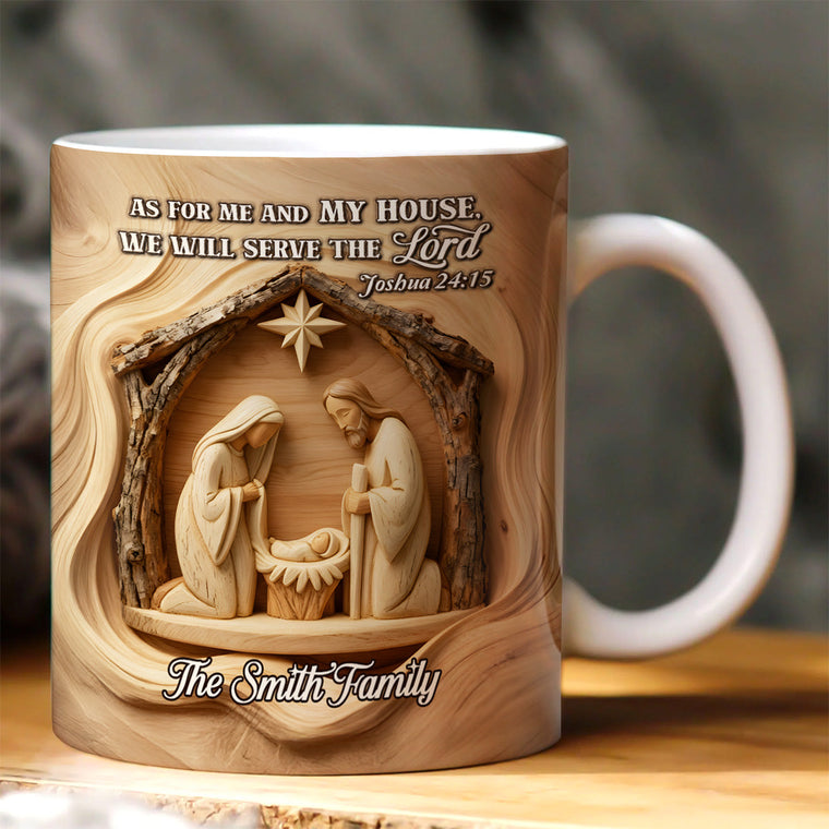 As For Me And My House - Personalized Coffee Mug