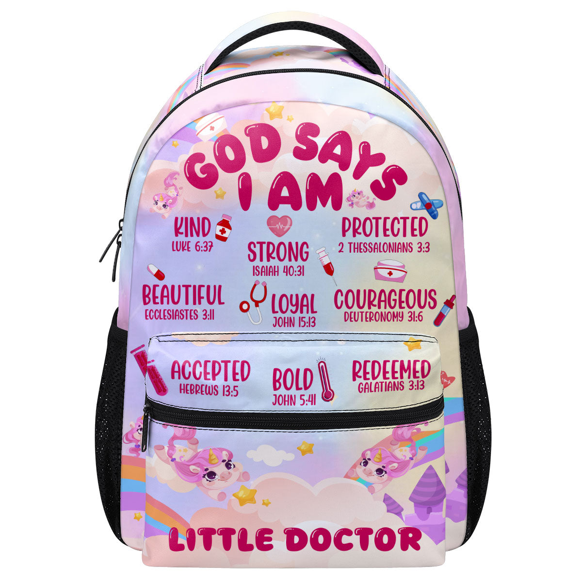 God Says I Am - Personalized Backpack Faith Inspirational