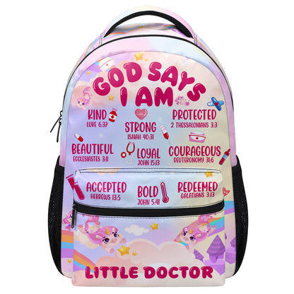 God Says I Am - Personalized Backpack Faith Inspirational