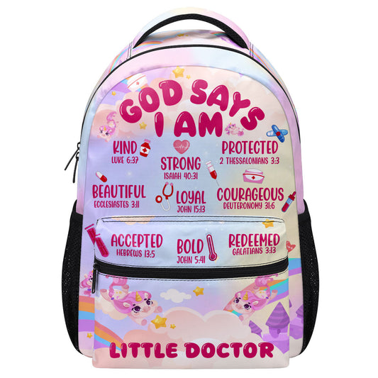 God Says I Am - Personalized Backpack Faith Inspirational