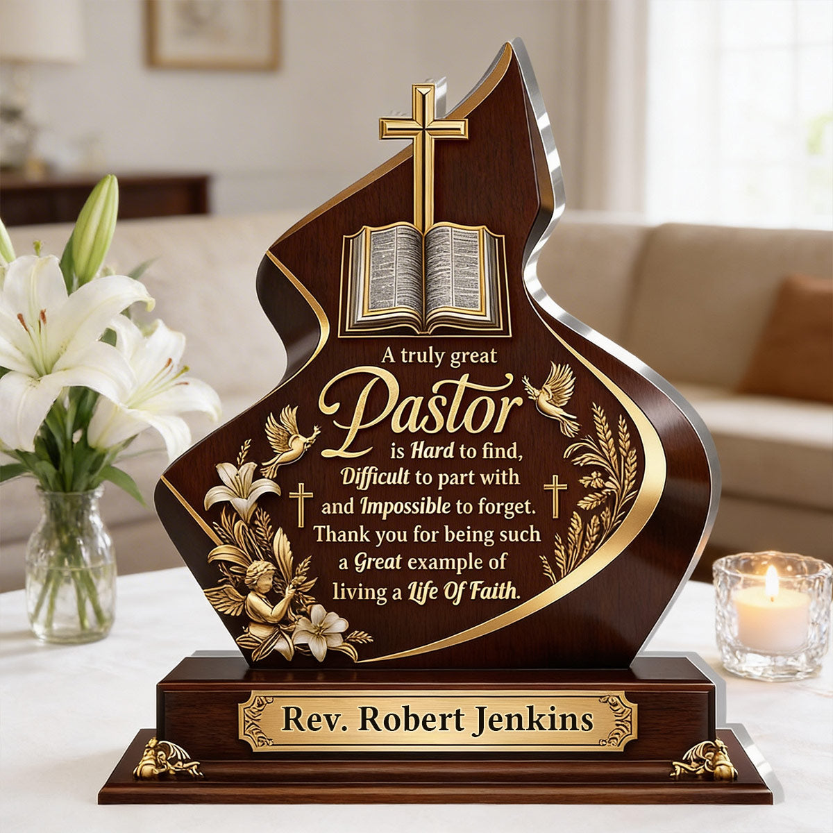 Love of God - Personalized Acrylic Plaque - Gift for Pastor GAPJS10094
