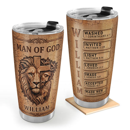 Man Of God - Personalized Stainless Steel Tumbler