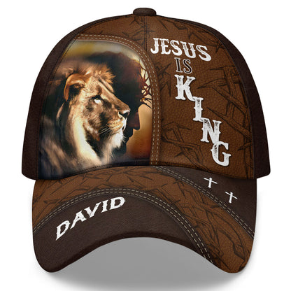 Jesus Is King - Personalized Classic Cap - Christian Gift for Him