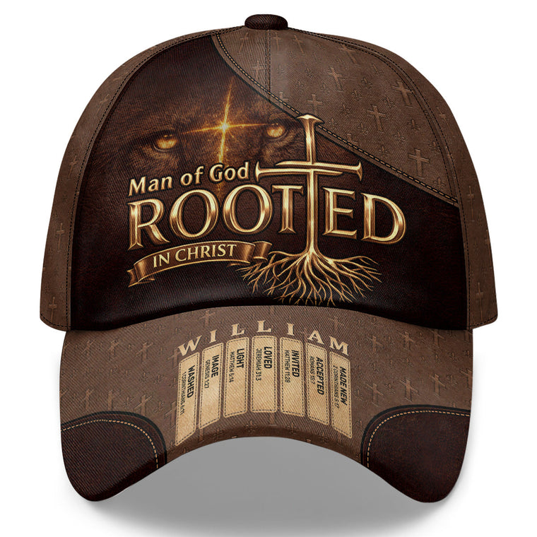 Rooted In Christ - Personalized Classic Cap - Gift For Dad