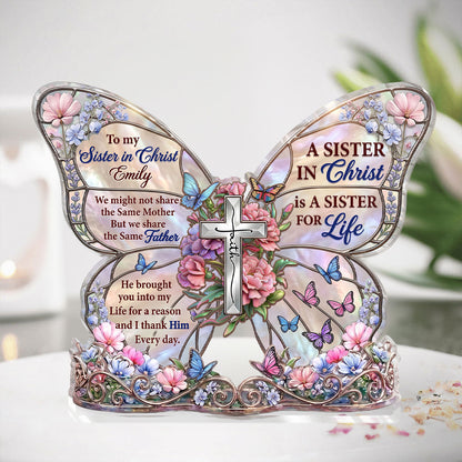 Faith-Inspired Sister Gift - Personalized Acrylic Plaque GAPJS10006
