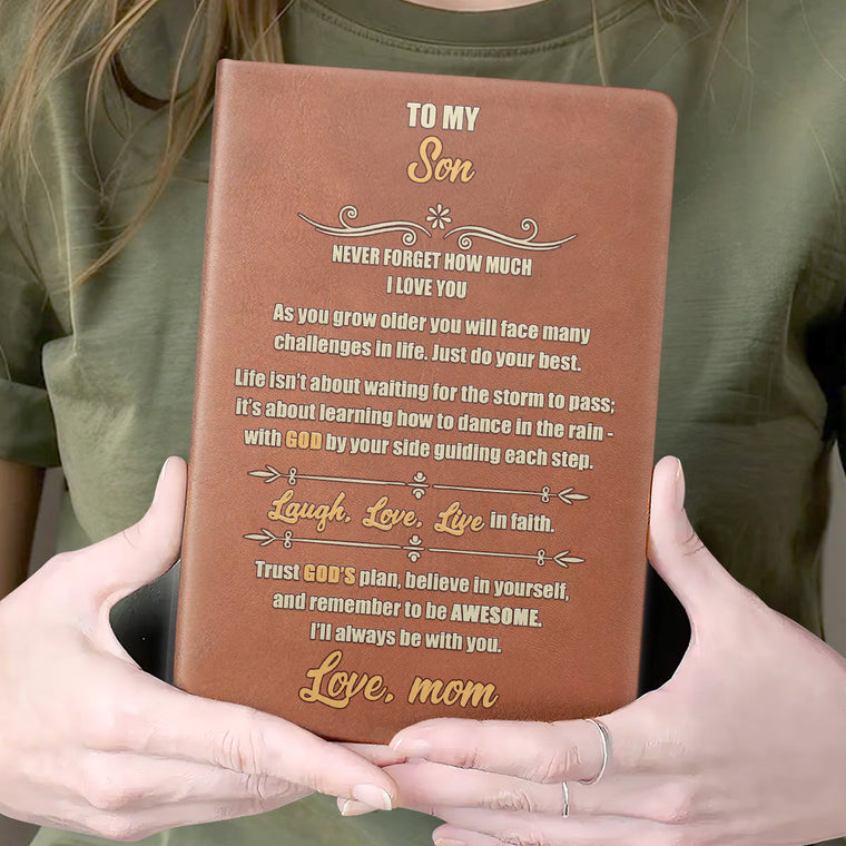 To My Son - Inspirational Leather Cover Notebook GMJSNB200087