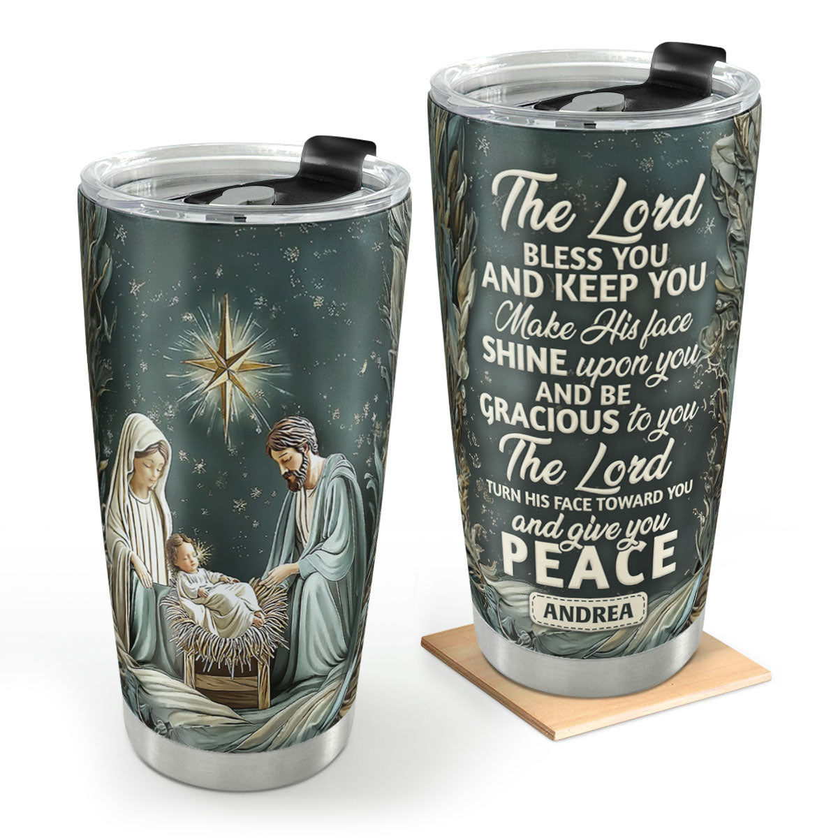 Faith-Inspired Gift for Family - Personalized Stainless Steel Tumbler