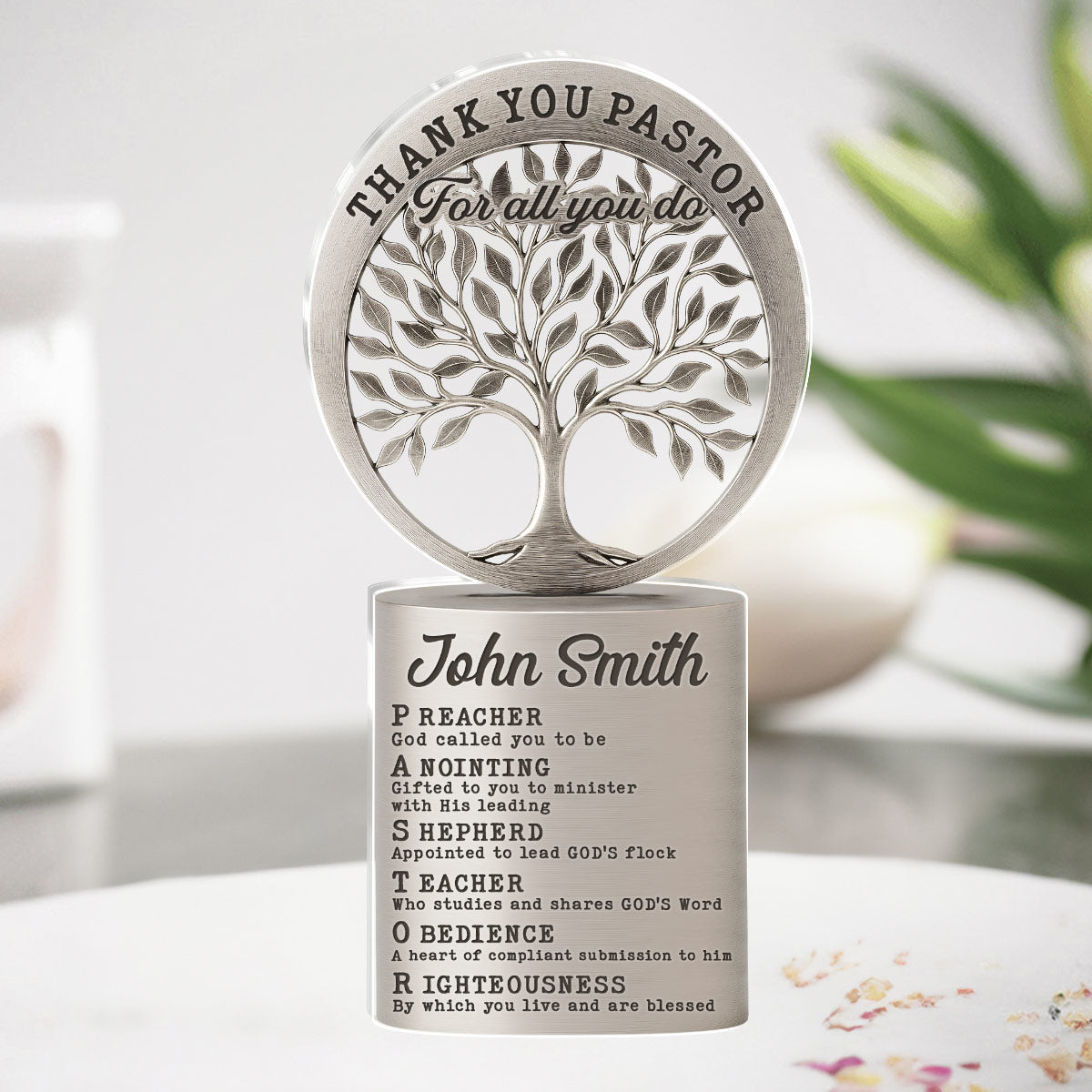 Thank You Pastor - Personalized Acrylic Plaque - Christian Gift GAPJS10214