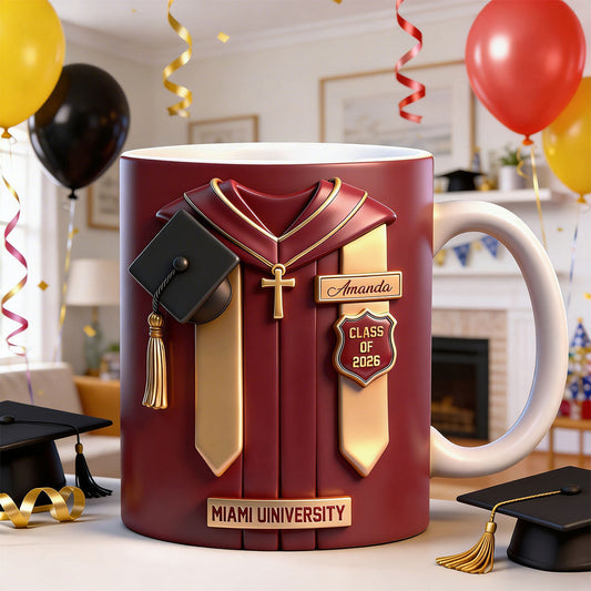 Congrats Graduation - Personalized Ceramic Coffee Mug