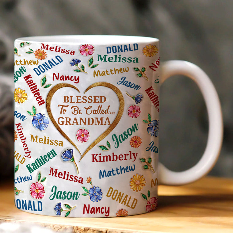Blessed To Be Called Grandma - Personalized Coffee Mug
