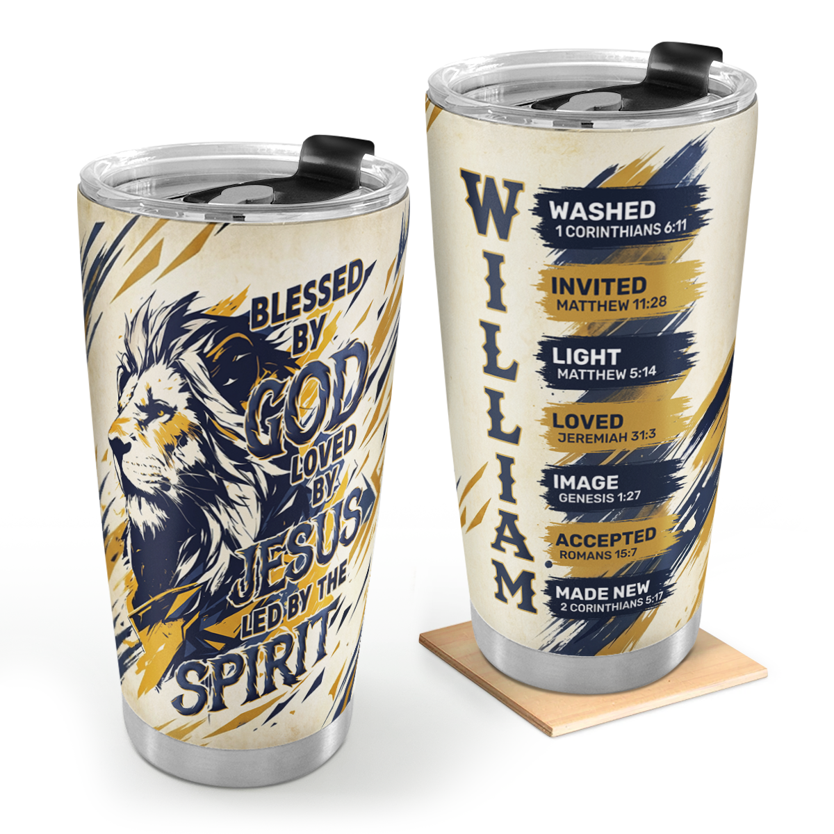 Blessed By God - Personalized Stainless Steel Tumbler