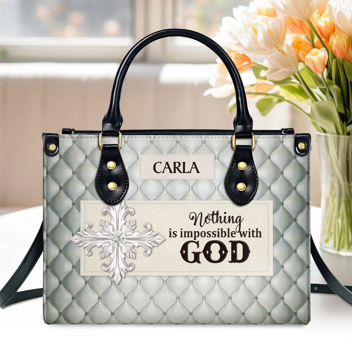 Faith-Inspired - Personalized Leather Handbag GMJSLB200089