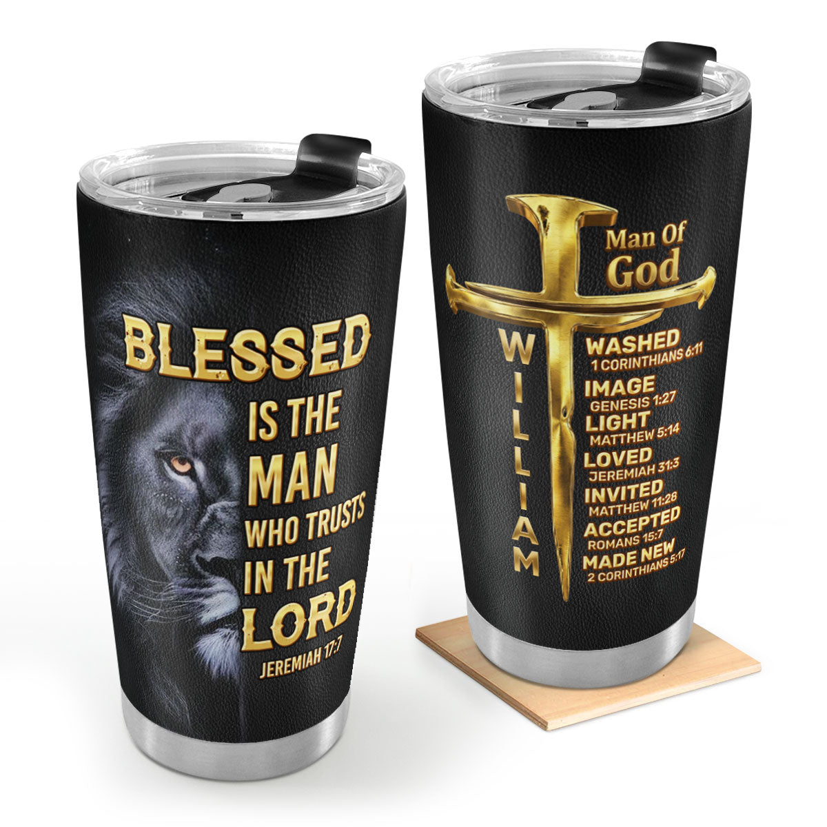 Man Of God - Personalized Stainless Steel Tumbler