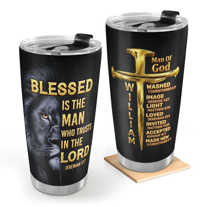 Man Of God - Personalized Stainless Steel Tumbler