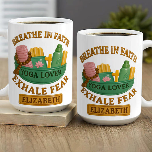 Breathe In Faith - Personalized Ceramic Coffee Mug