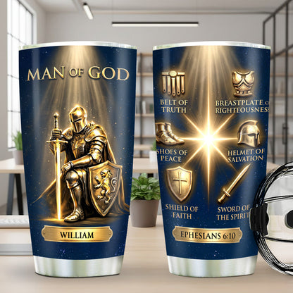 Man Of Faith - Personalized Stainless Steel Tumbler
