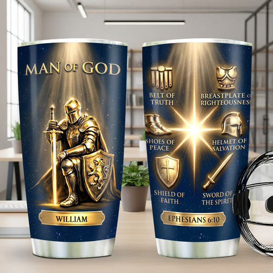 Man Of Faith - Personalized Stainless Steel Tumbler