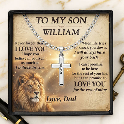 When Life Tries To Knock You Down - Christian Cross Necklace GMJSCLC200007