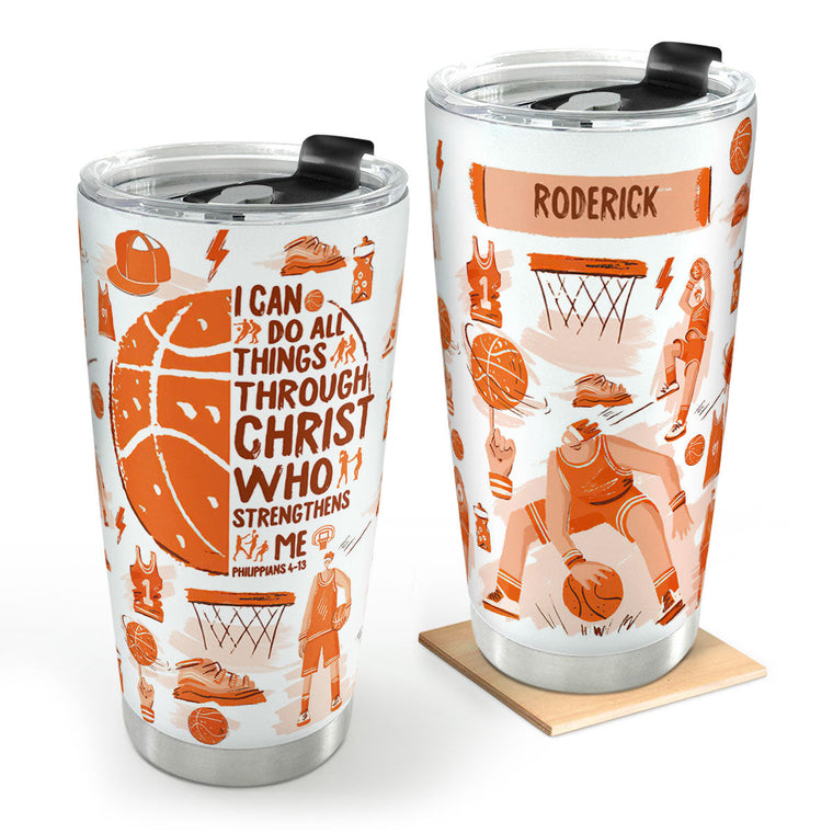 I Can Do All Things Through Christ - Personalized Tumbler