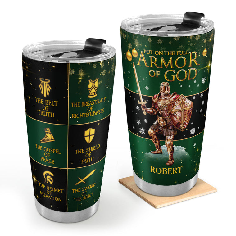 Faith-Inspired Gift for Men - Personalized Stainless Steel Tumbler