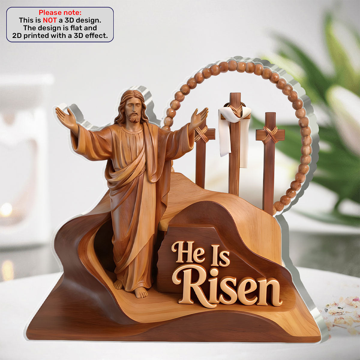 The Risen Savior - Custom Shaped Acrylic Plaque Christian Decor GAPJS10117
