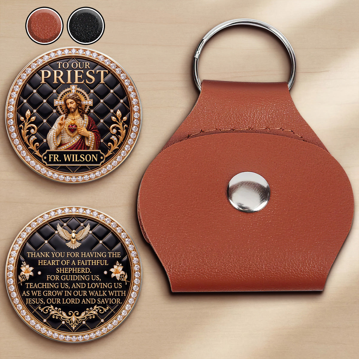 Faithful Shepherd - Personalized Pocket Hug Gift for Priest