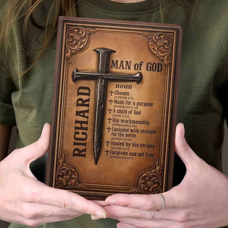 A Child of God - Personalized Leather Notebook GMJSNB200021