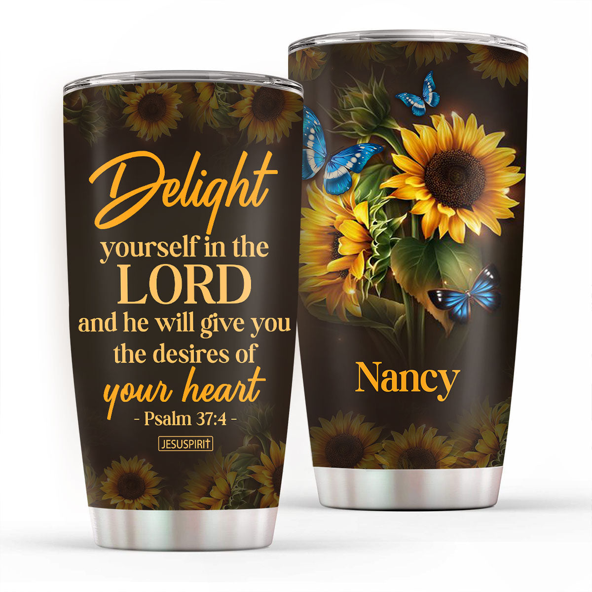 Psalm 37:4 Gift for Her - Personalized Tumbler