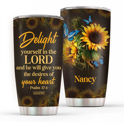 Psalm 37:4 Gift for Her - Personalized Tumbler