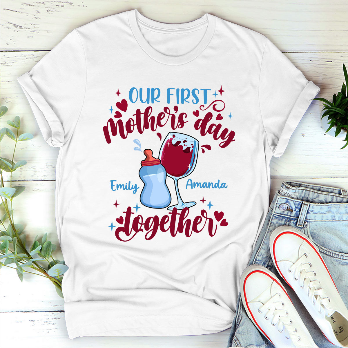 First Mother's Day Gift - Personalized Unisex T-shirt GMJSTS200095