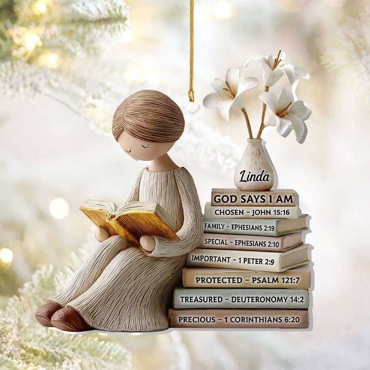 God Says I Am - Personalized Acrylic Ornament GOJS10353